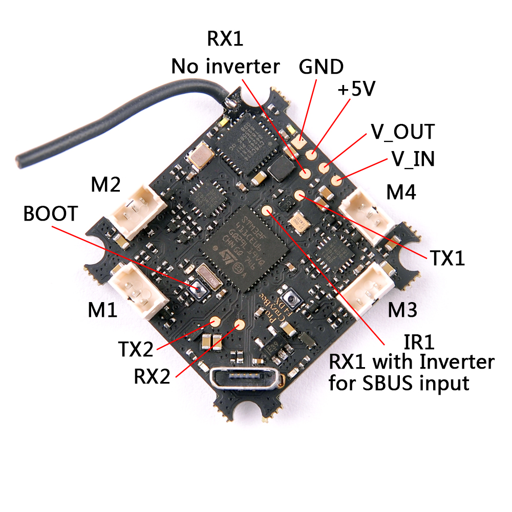 CrazyBee F4 DX Pro 背面